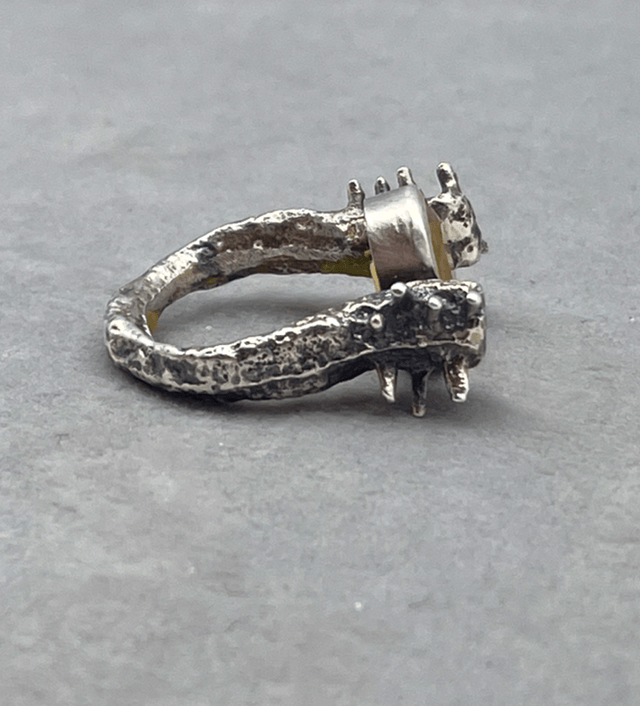 SPIKE CITRINE ring