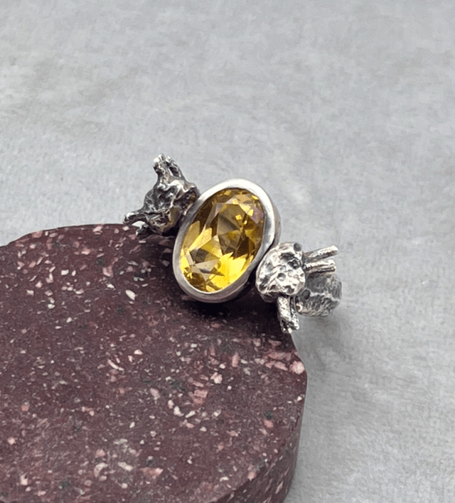SPIKE CITRINE ring