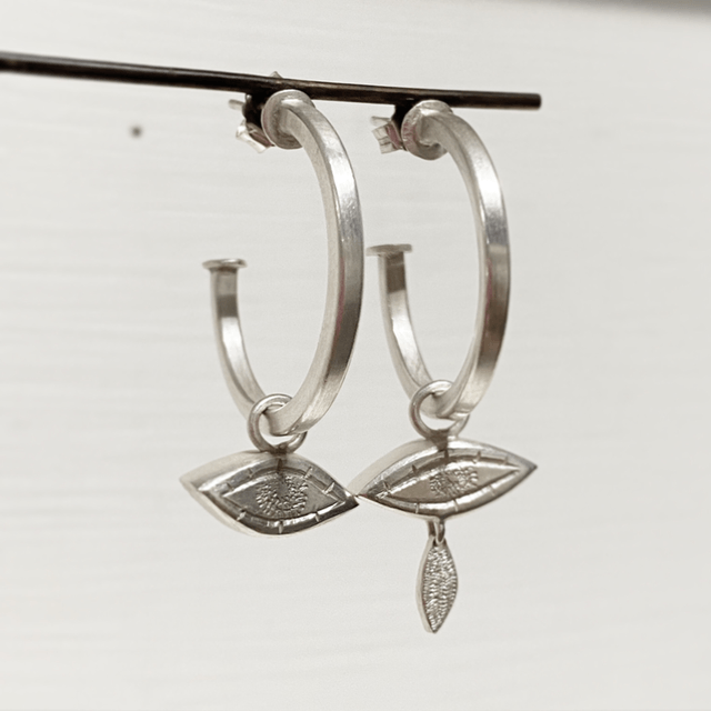 Crying Eye_square hoops 