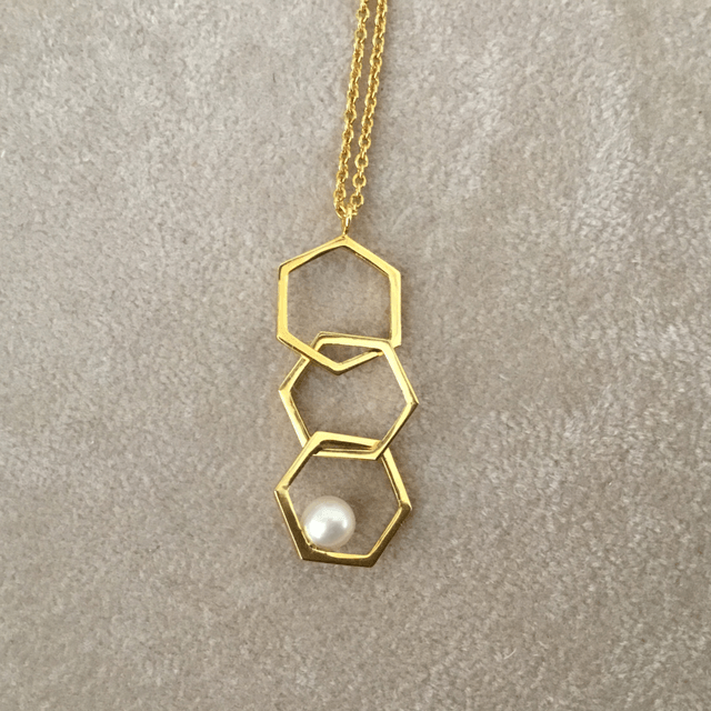 Geometric Hexagon Pendant