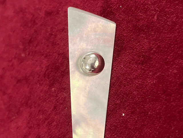 Mother of Pearl Slab Earring_single