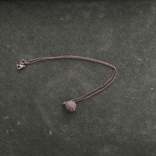 Dotted Lava Sphere Gold Studs Pendant
