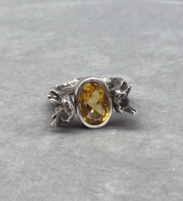 SPIKE CITRINE ring