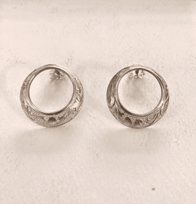 Swirled Engraved Earrings