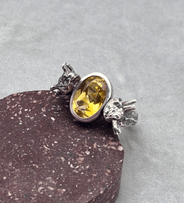 SPIKE CITRINE ring