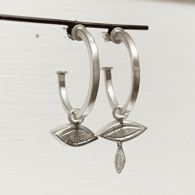 Crying Eye_square hoops 