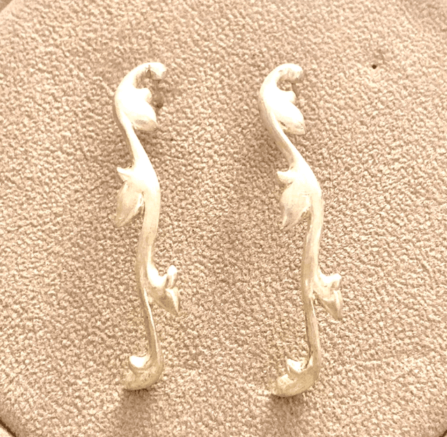 Branch Silver Long Earrings