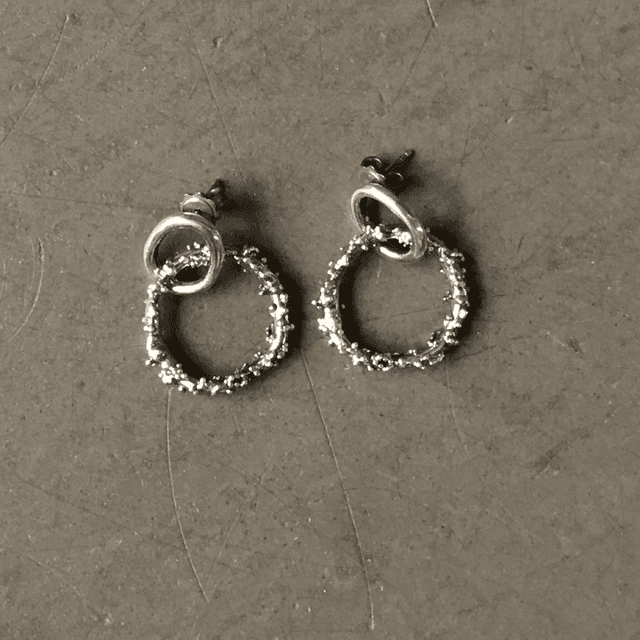 Eslabon earrings Oxydized
