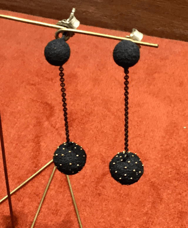 Dotted Lava Drop Sphere Studs