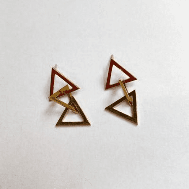 Geometric Triangle Earrings