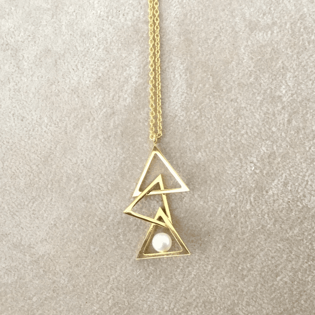 Geometric Triangle Pendant